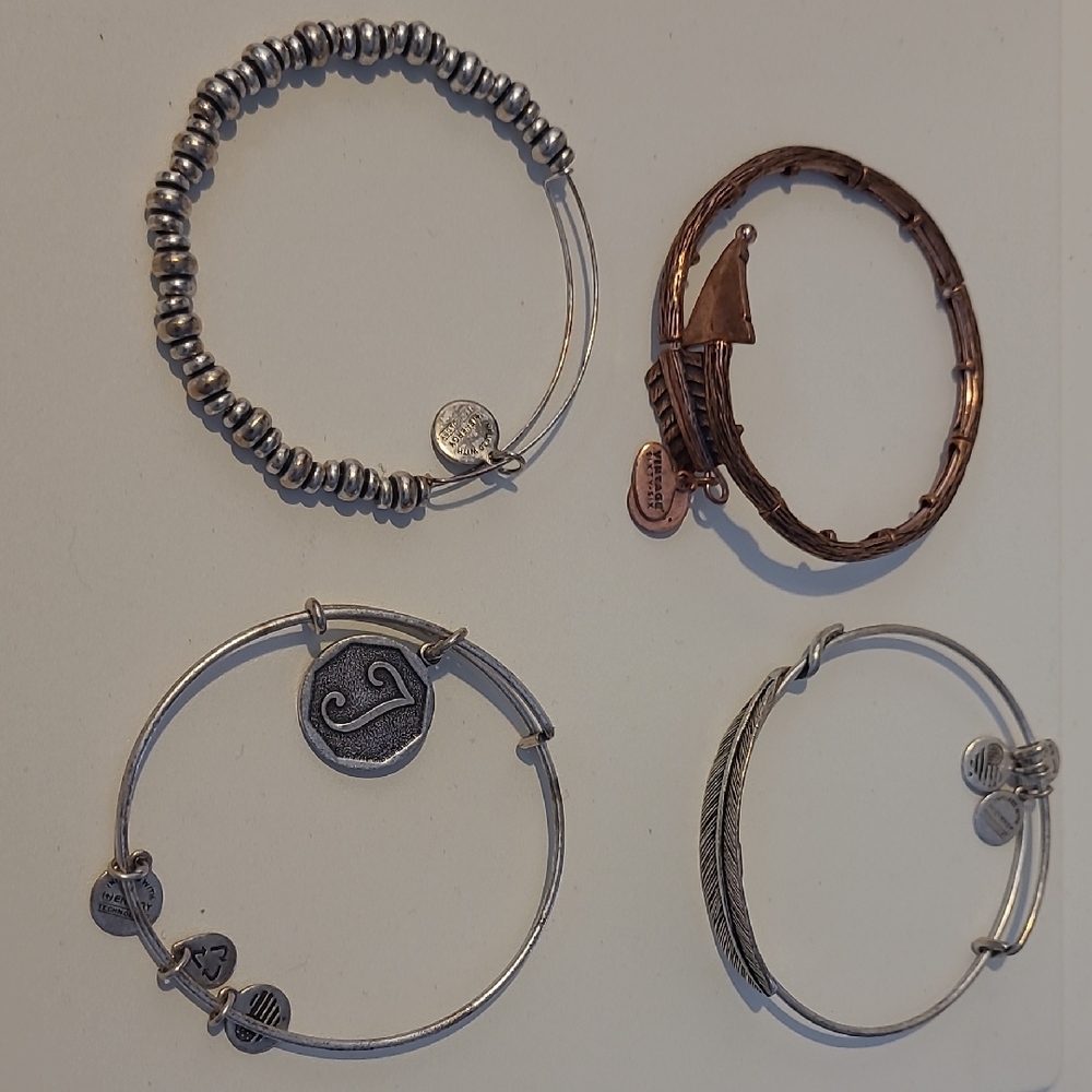 Alex and Ani Silver and Coppet  Bracelet Collection